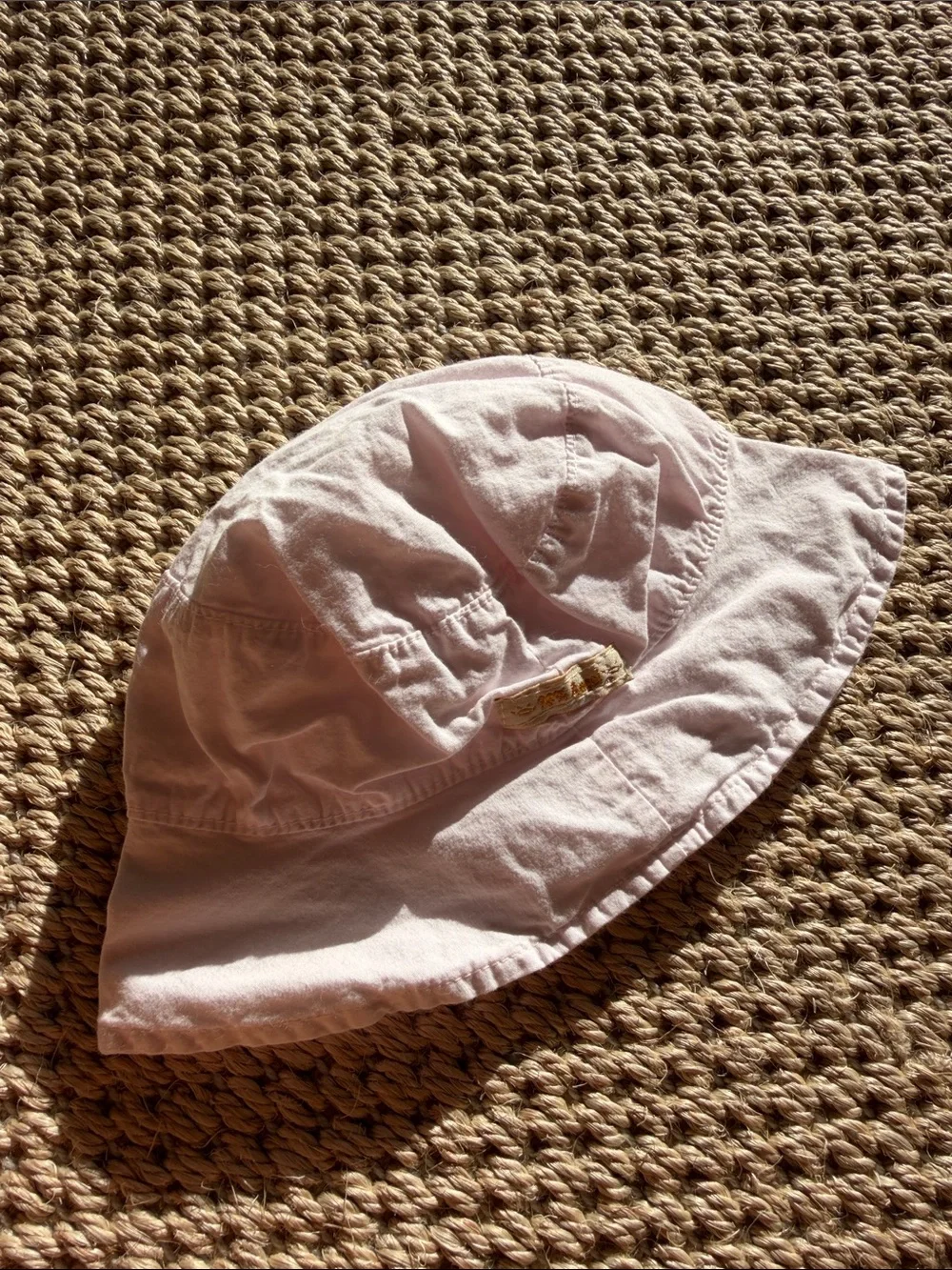Malibu Light Pink Kids' Bucket Hat with Sunset Logo size 6-12 months